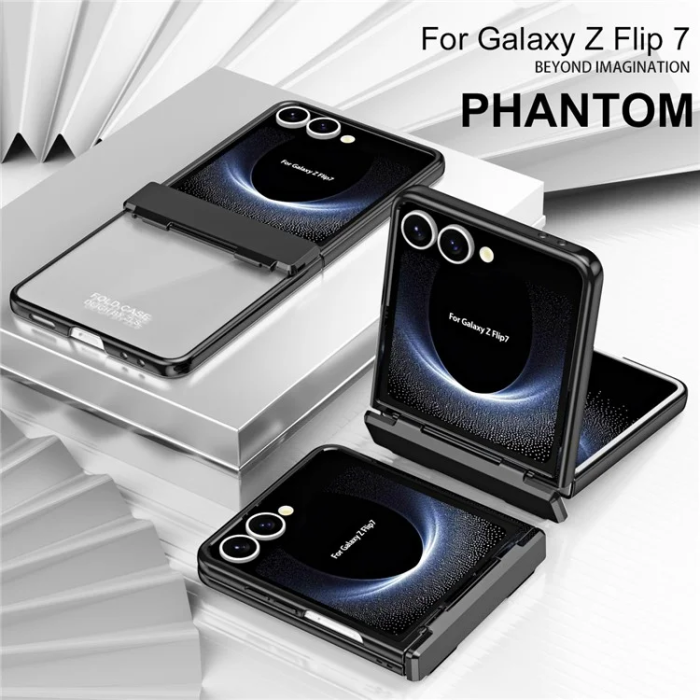 A-One Brand - Galaxy Z Flip 7 Mobilskal Electroplating PC Folding - Svart