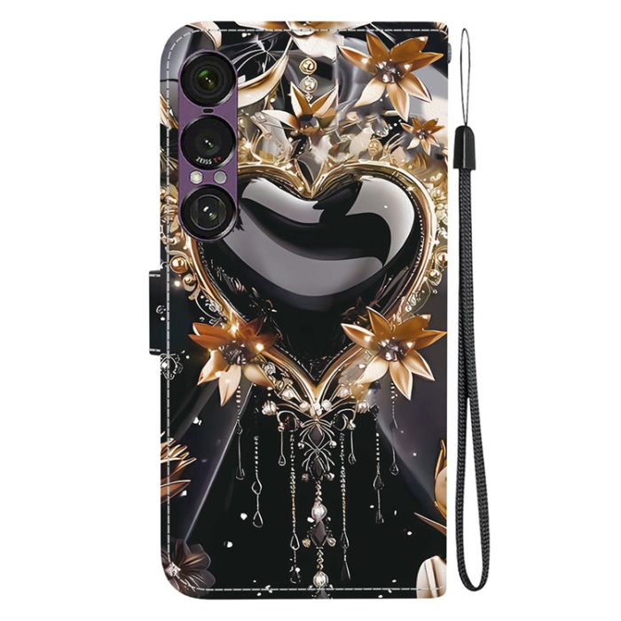 A-One Brand - Sony Xperia 1 VII Plånboksfodral Pattern Printing - Heart