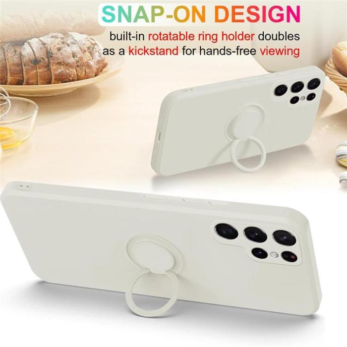 A-One Brand - Mobilskal till Galaxy S25 Ultra Ring Kickstand med Rem