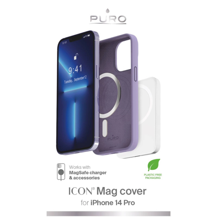 Puro - Puro iPhone 14 Pro Mobilskal Magsafe Silicone - Lavender
