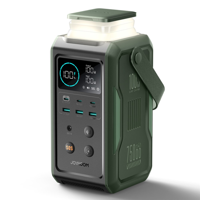Joyroom - JOYROOM Powerbank 75000mAh 100W JR-PBF10 - Armégrön
