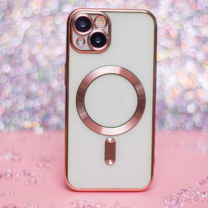 OEM - iPhone 13 Pro Skal Roséguld Chrome Mag