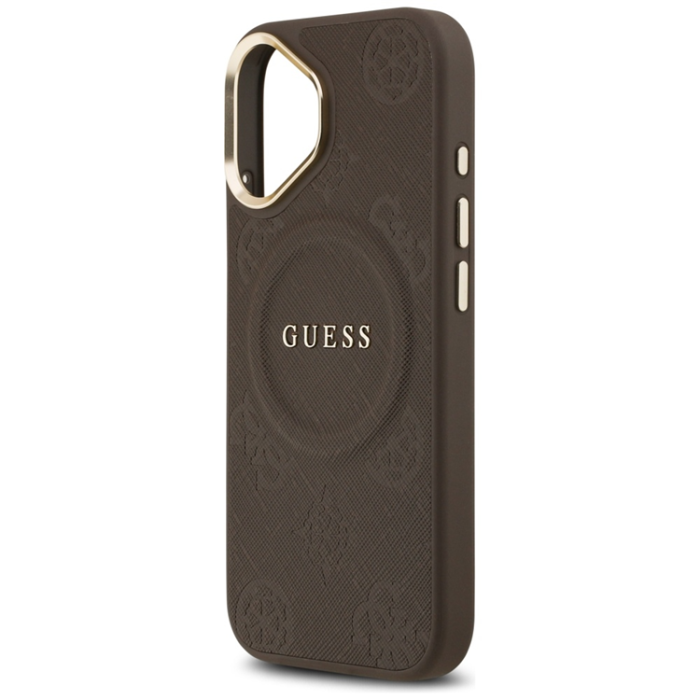 Guess - Guess iPhone 17 Mobilskal Magsafe Peony Hot Stamp - Brun