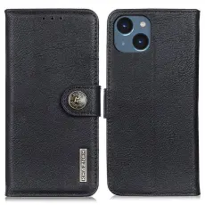 KHAZNEH - KHAZNEH iPhone 14 Plånboksfodral Retro - Svart