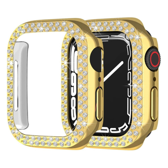 A-One Brand - Apple Watch 4/5/6/SE (44mm) Skal Rhinestone - Guld