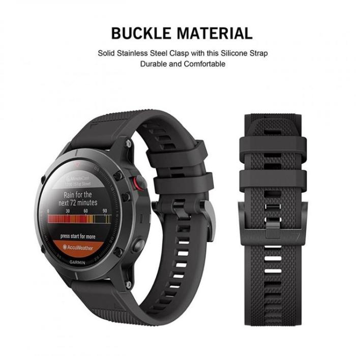Tech-Protect - Smooth Garmin Fenix Band 5/6/6 Pro - Svart
