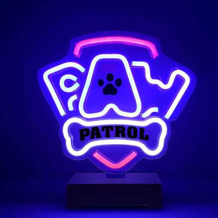 PAW PATROL - LED Neon Light PAW PATROL Logo på Stativ