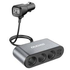 OEM - DUDAO R1Pro 80W Billaddare 2 USB-portar + 3 Cigarette Lighter Uttag