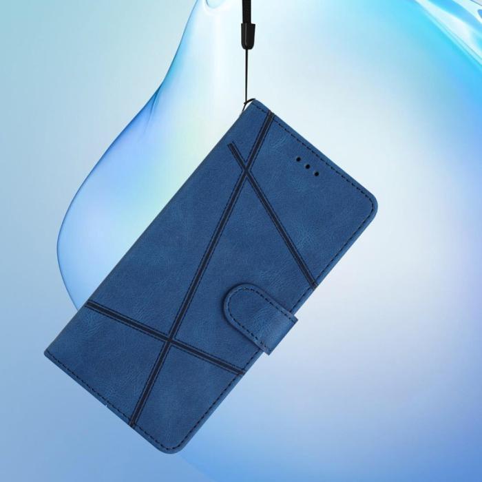 OEM - Crazy Horse Samsung Galaxy A57 Plånboksfodral Konstläder Ställ - Blå