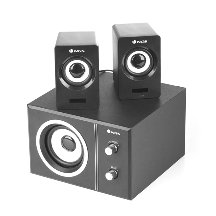 UTGATT1 - NGS SB150 PC HP Out Högtalare 2.1 20W Jack USB-drive