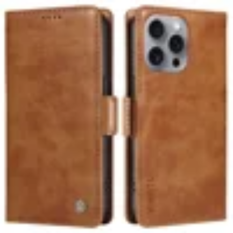 YIKATU iPhone 16 Pro Max Plånboksfodral Litchi Texture - Brun | 2353 | AlltMobil