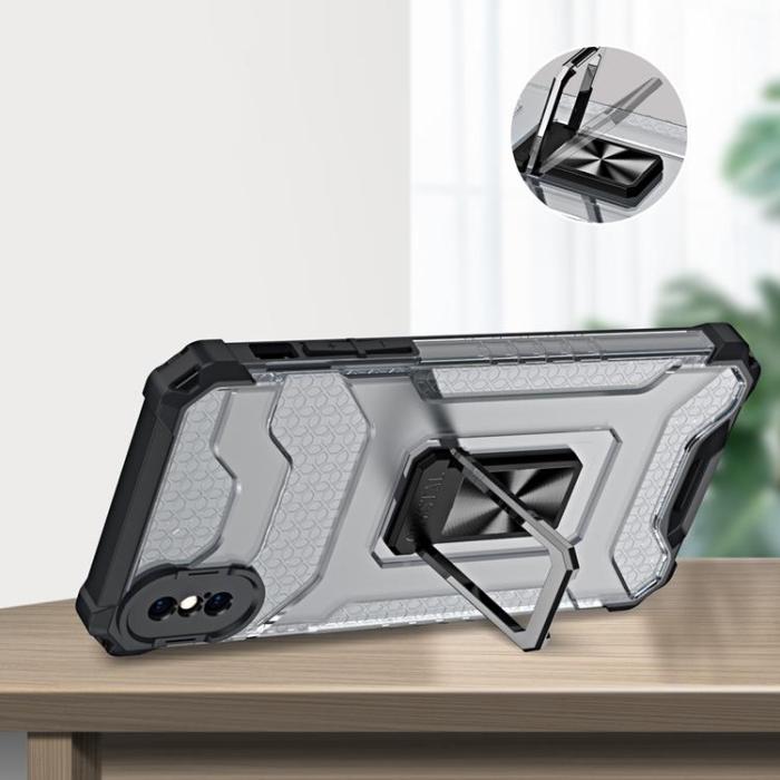 OEM - Crystal Ring Kickstand Skal iPhone XS Max - Röd