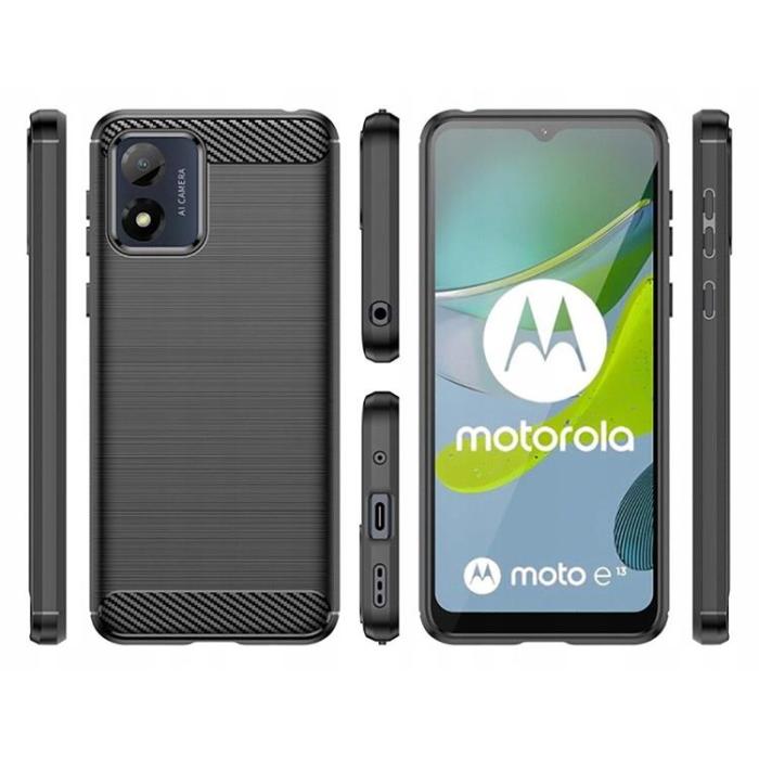 Tech-Protect - Tech-Protect Motorola Moto E13 Mobiskal TPU Carbon - Svart