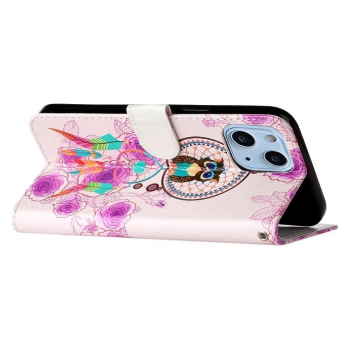 OEM - iPhone 14 Plus Plånboksfodral Folio Flip - Owl Chime