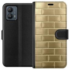 iSecrets - Pl&aring;nboksfodral till Motorola Moto G53 med Gyllene Murstenar