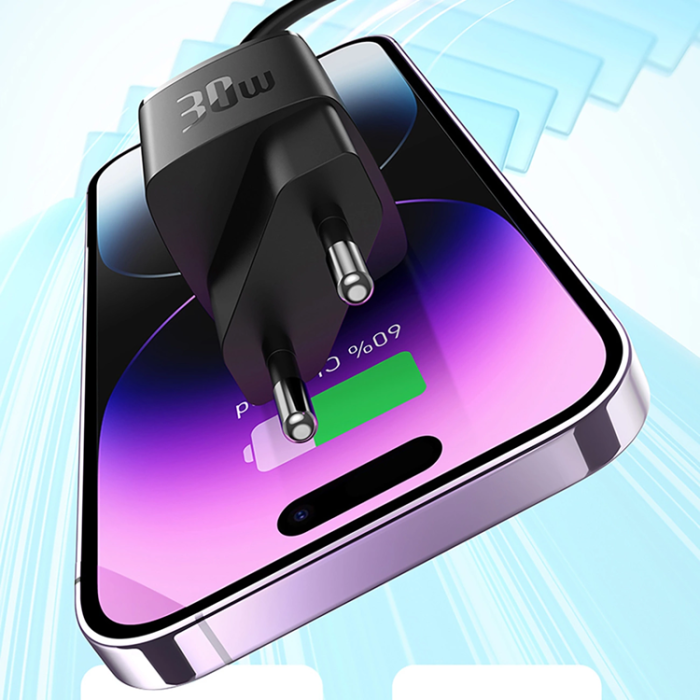 BASEUS - Baseus Snabbladdare 30W USB-C Cube Pro - Svart