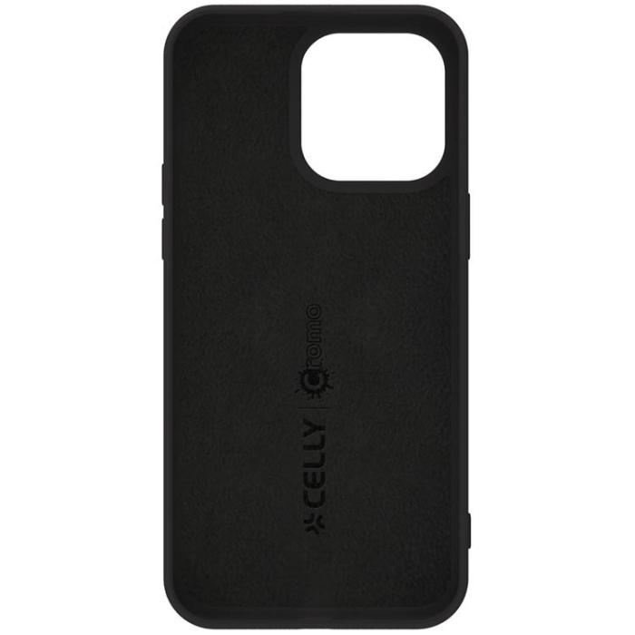 Celly - Celly iPhone 15 Pro Max Mobilskal Cromo Soft Rubber - Svart
