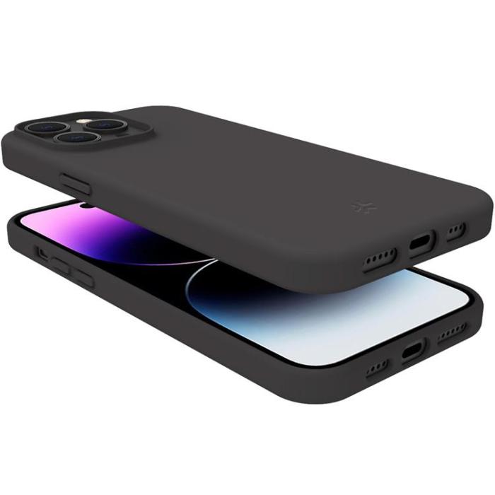 Celly - Celly iPhone 15 Pro Max Mobilskal Cromo Soft Rubber - Svart