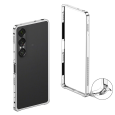 A-One Brand - Sony Xperia 1 VII Mobilskal Bumper med Metallram - Silver