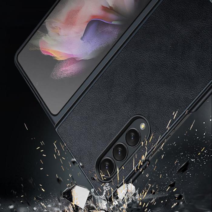 SULADA - SULADA Skyddsfodral KonstLäder Samsung Galaxy Z Fold 3 5G - Grön