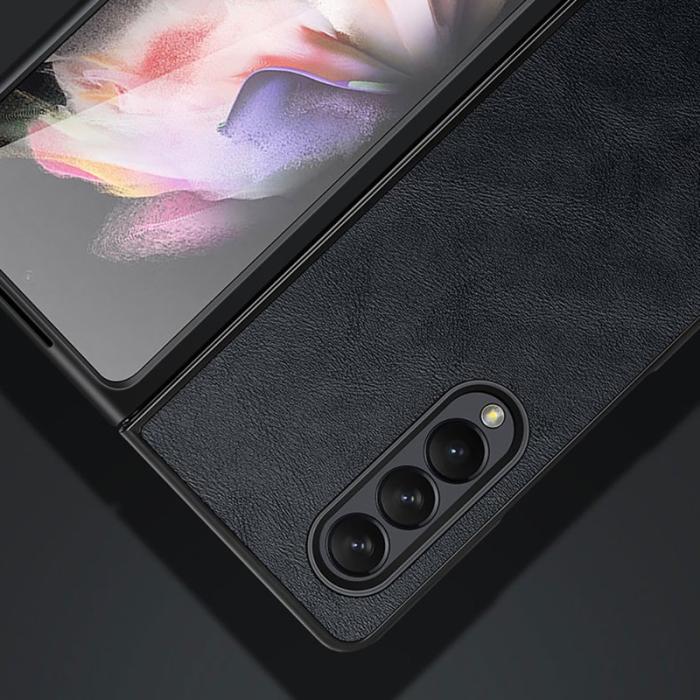 SULADA - SULADA Skyddsfodral KonstLäder Samsung Galaxy Z Fold 3 5G - Brun