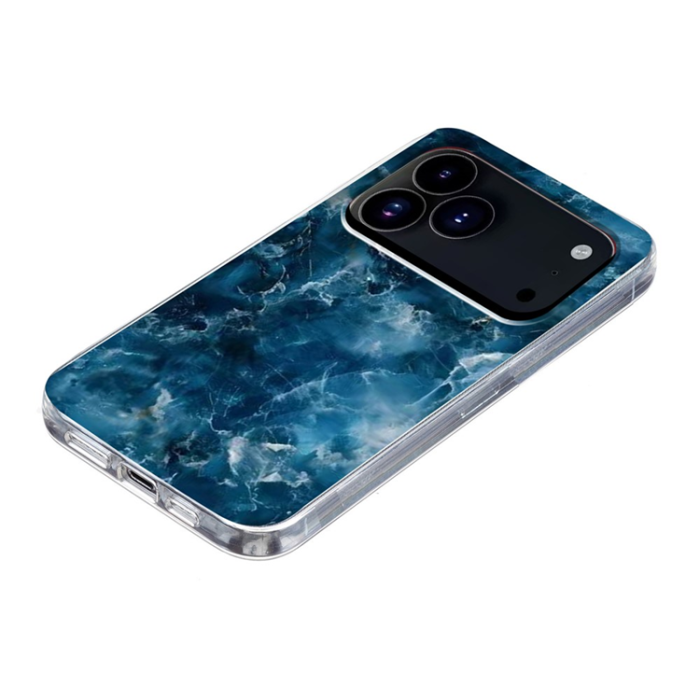 A-One Brand - iPhone 17 Pro Max Mobilskal Marble Pattern Printing Soft - Grå