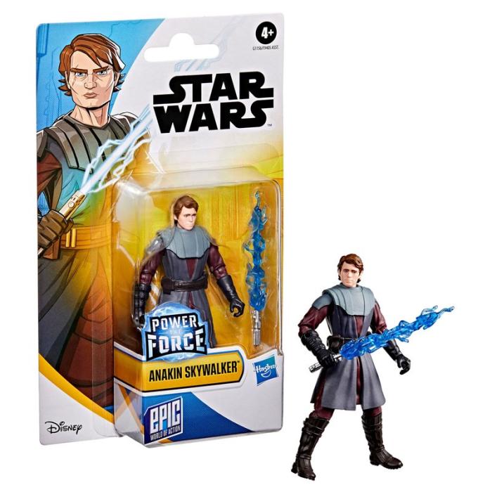 SW - SW Epic World Of Action Anakin Skywalker, 4 Inch Action Figure & Accessory