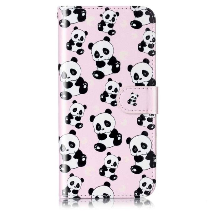 OEM - Plånboksfodral för Samsung Galaxy S26 Konstläder med rem - Panda