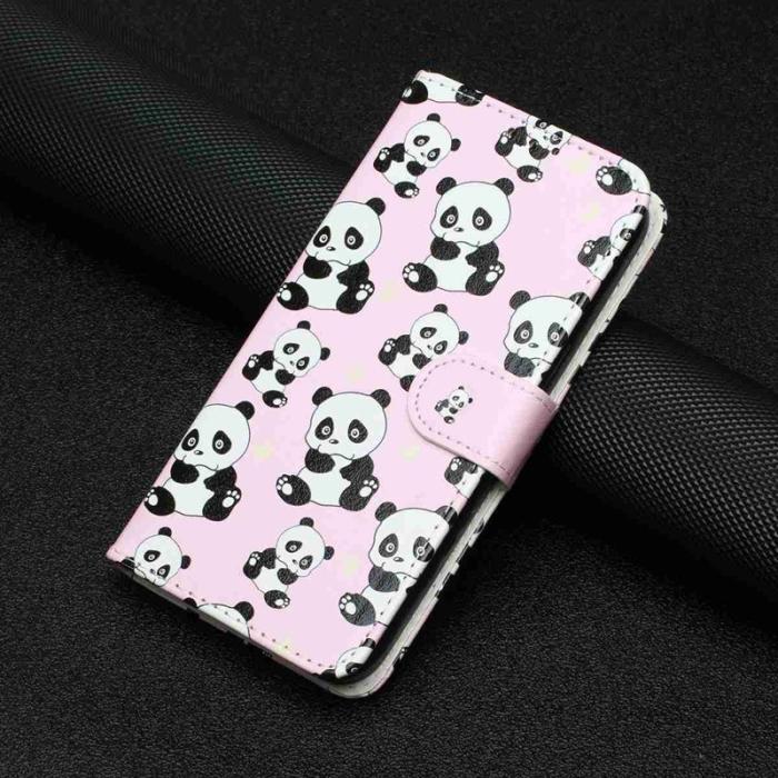 OEM - Plånboksfodral för Samsung Galaxy S26 Konstläder med rem - Panda