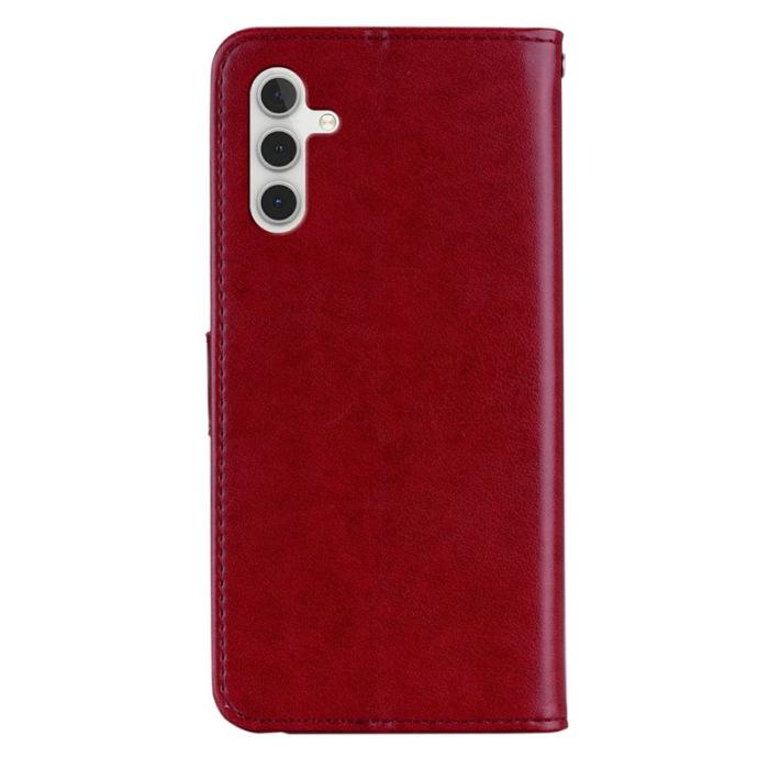 OEM - Plånboksfodral för Samsung Galaxy S26 Konstläder med rem - Röd
