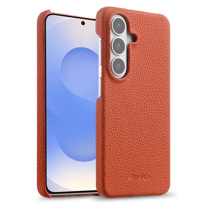 Melkco - MELKCO Mobilskal för Samsung Galaxy S26 Äkta läder Magnetiskt PC - Orange