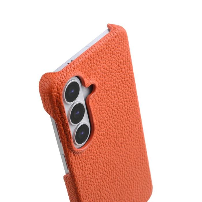 Melkco - MELKCO Mobilskal för Samsung Galaxy S26 Äkta läder Magnetiskt PC - Orange