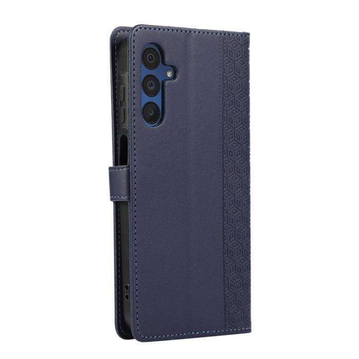 OEM - Mobilskal för Samsung Galaxy S26 Konstläder med handledsrem - Blå