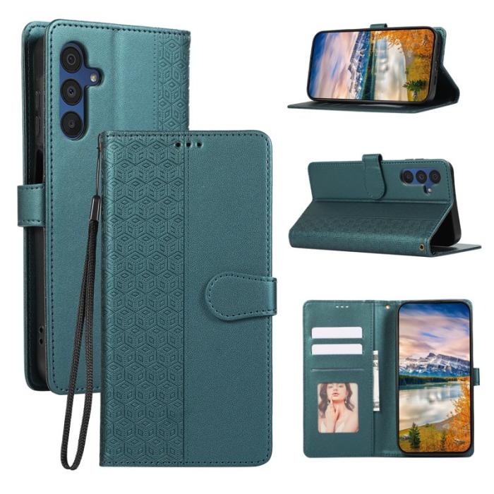 OEM - Mobilskal för Samsung Galaxy S26 Konstläder med handledsrem - Grön