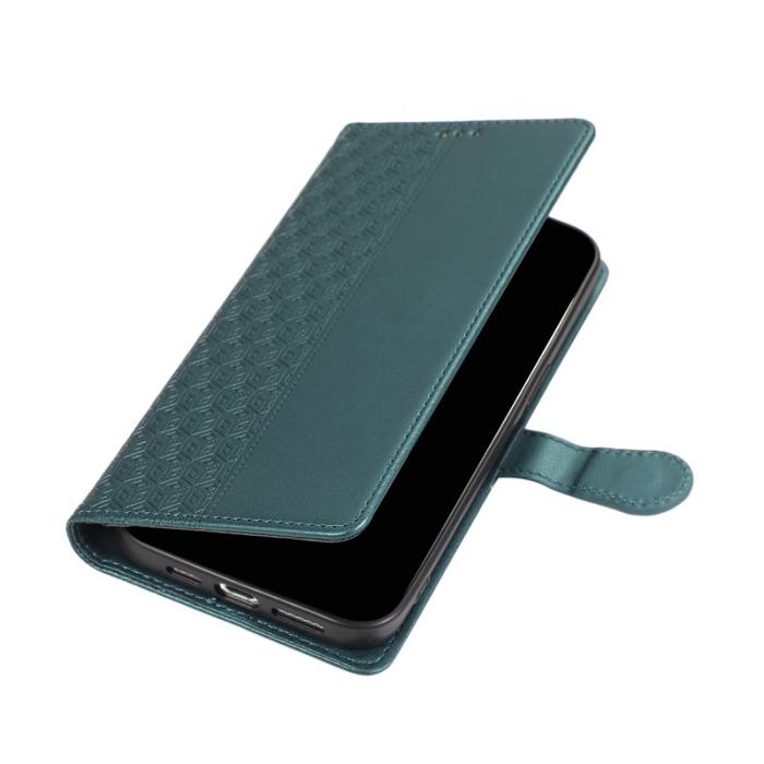 OEM - Mobilskal för Samsung Galaxy S26 Konstläder med handledsrem - Grön