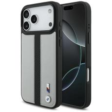 BMW - BMW iPhone 17 Pro Max Mobilskal MagSafe M Perforated Stripe Logo - Grå