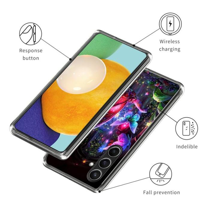 OEM - Mobilskal för Samsung Galaxy S26 Plus Tryckt mönster Shockproof TPU - Drömfjäril