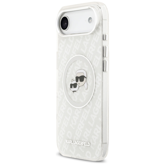 KARL LAGERFELD - Karl Lagerfeld Mobilskal till iPhone Air Magsafe Glitter Karl Och Choupette Head