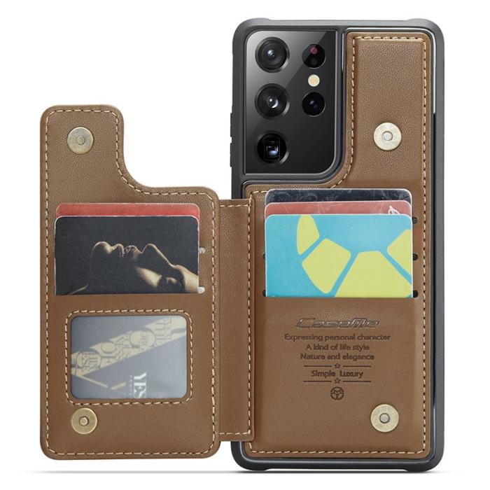 Caseme - CASEME C22 Fodral för Samsung Galaxy S21 Ultra 5G - Brun