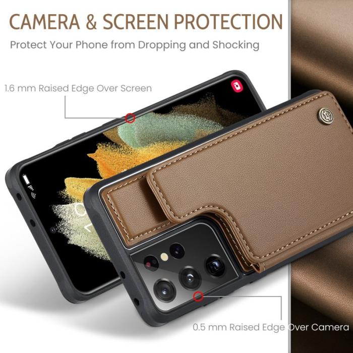 Caseme - CASEME C22 Fodral för Samsung Galaxy S21 Ultra 5G - Brun