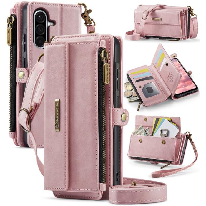 Caseme - CASEME Konstläder Plånboksfodral för Samsung Galaxy A17 5G/4G - Rosa