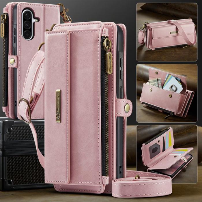 Caseme - CASEME Konstläder Plånboksfodral för Samsung Galaxy A17 5G/4G - Rosa