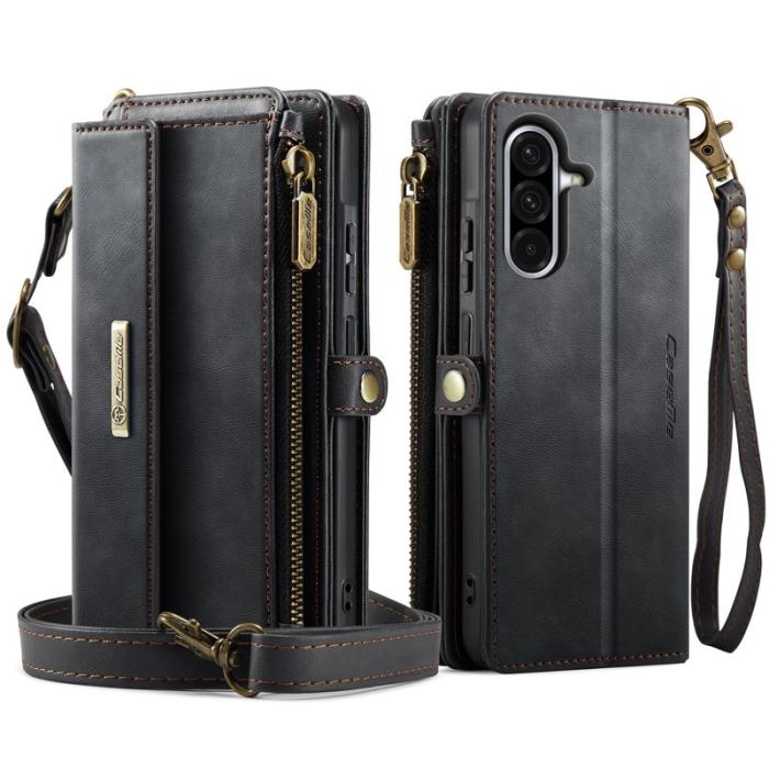 Caseme - CASEME Konstläder Plånboksfodral för Samsung Galaxy A17 5G/4G - Svart