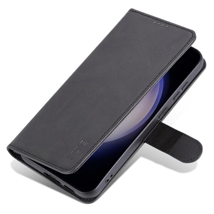 AZNS - AZNS Samsung Galaxy S23 FE Plånboksfodral Slim Konstläder - Svart