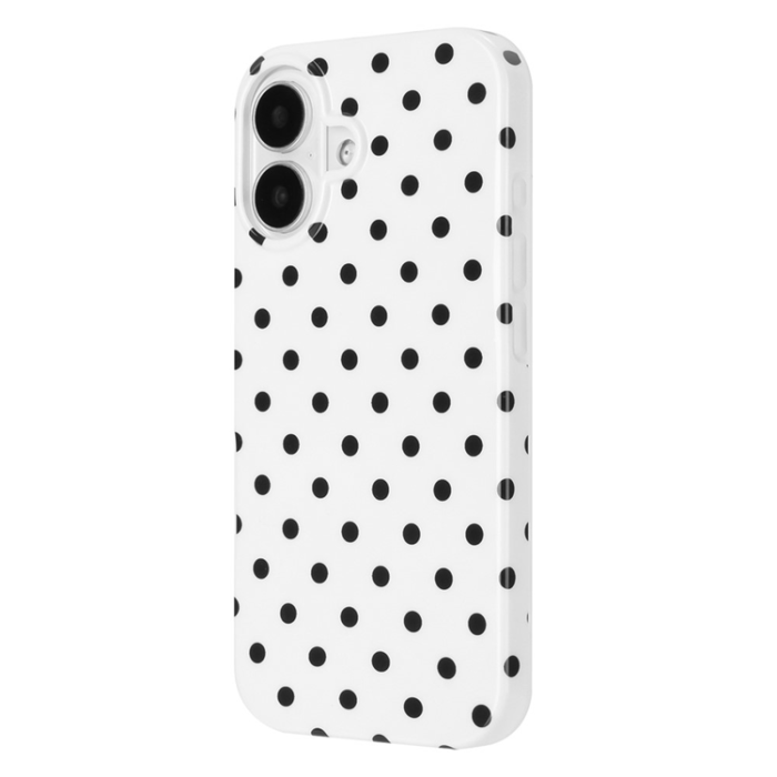 A-One Brand - iPhone 17 Mobilskal Dot Design Imd Tpu - Vit
