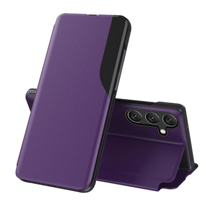 OEM - Galaxy A56 Fodral Eco Läder View Elegant Flap - Lila