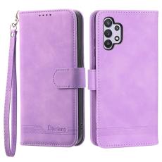 DIERFENG - DIERFENG DF-03 Konstl&auml;der Pl&aring;nboksfodral f&ouml;r Samsung Galaxy A32 5G - Lila