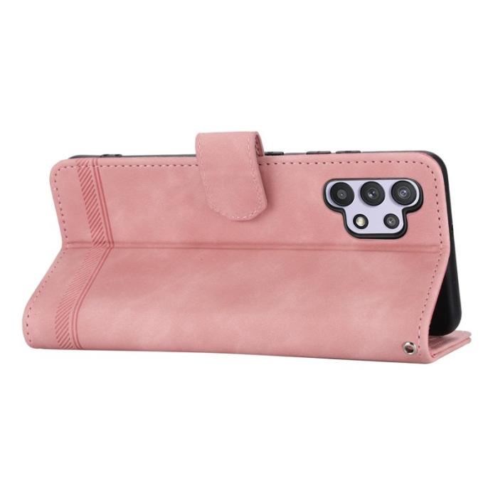 DIERFENG - DIERFENG DF-03 Plånboksfodral för Samsung Galaxy A32 5G - Konstläder - Rosa