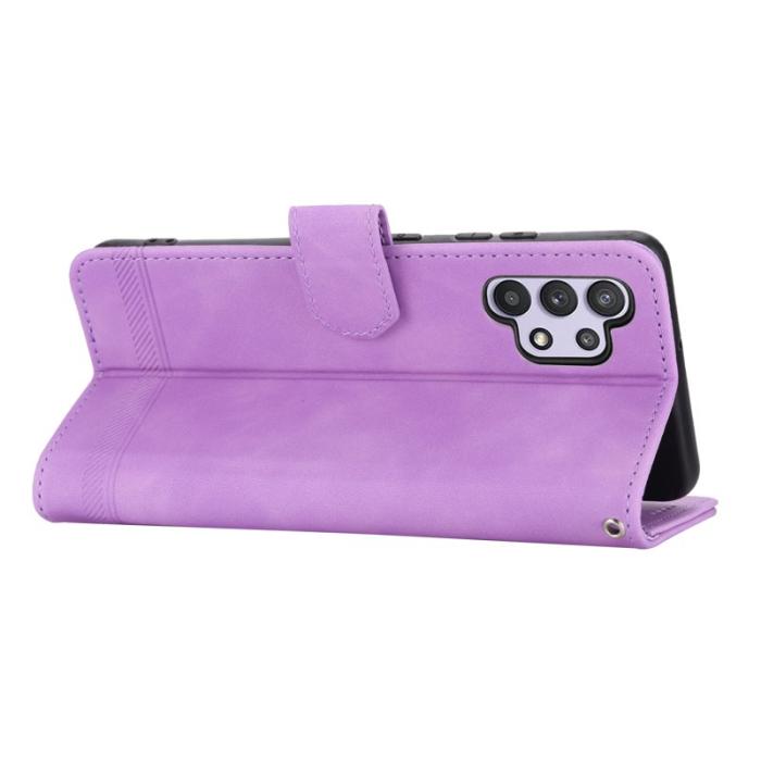 DIERFENG - DIERFENG DF-03 Konstläder Plånboksfodral för Samsung Galaxy A32 5G - Lila