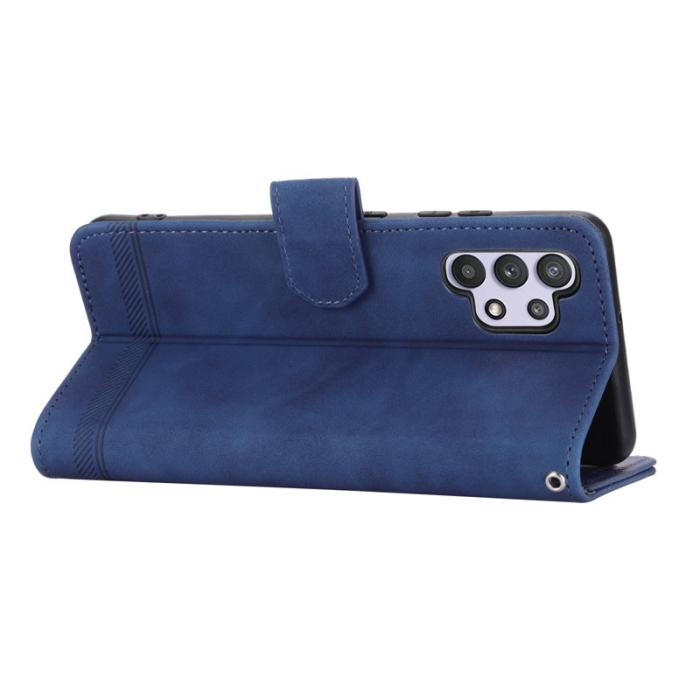DIERFENG - DIERFENG DF-03 Plånboksfodral för Samsung Galaxy A32 5G - Konstläder - Blå